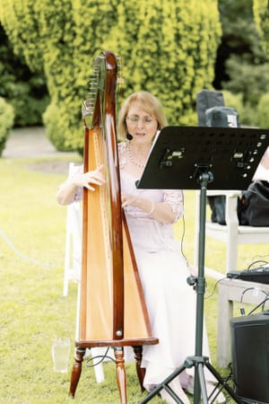 Sheila, Grooms aunt playing the harp