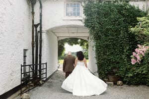 Walking under the arch